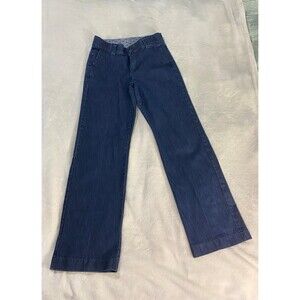 Lee Women’s Platinum Mid Raise Trouser Jeans Dark Wash Bootcut Wide Leg M/8 Y2K